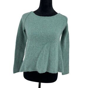Decker Luxe Womens Cashmere Sweater Size Small Green Soft  Long Sleeve Oversized
